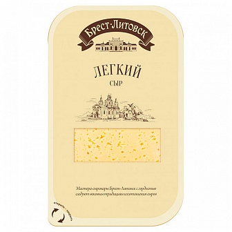 Сыр полутвердый "Брест-Литовск. Легкий", нарезка 35%