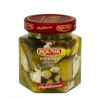 Перец зелёный фаршированный сыром "Rolnik"