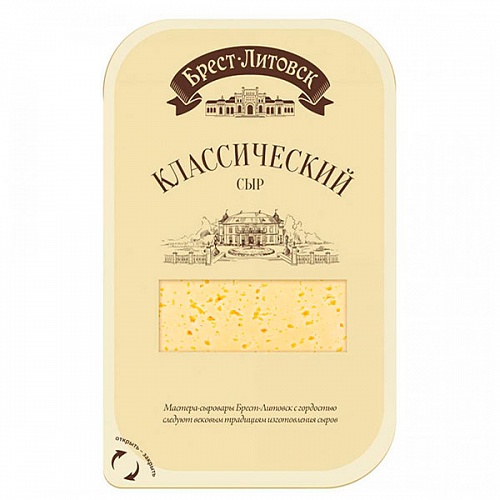 Сыр полутвердый "Брест-Литовск. Классический", нарезка 45% 1